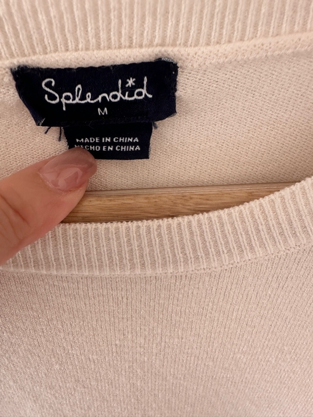 Splendid Cream Short Sleeve Crew Neck Boxy Luxury Lounge - Picture 7 of 7